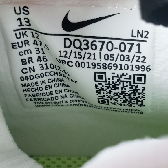 Nike Vapor Edge Pro 360 Black Dark Smoke Grey DQ3670-071 Neon Football cleats 13 - Picture 9 of 9